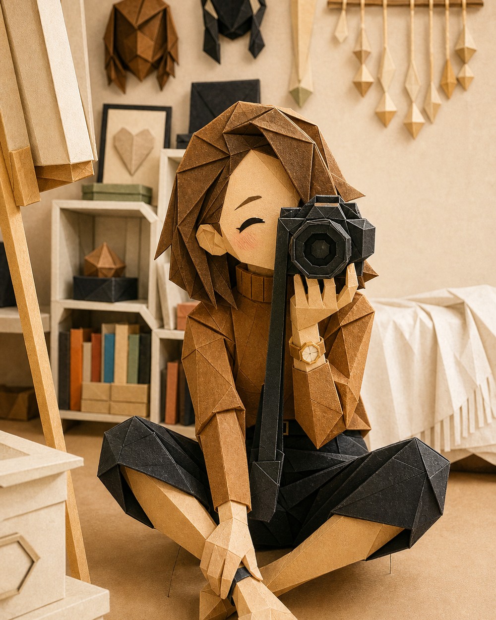 Chibi-Papierorigami-Platzhalter für Jeanette, Fotografin bei MyLovelies